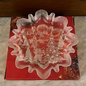 Vintage-MIKASA-Christmas’s Story-Candy Bowl-93/4”